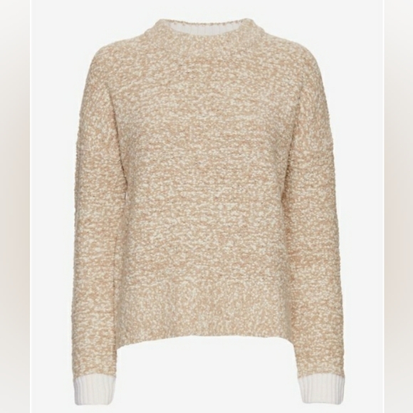 Rag & Bone tan white MERINO wool over-size sweater xxs cy - Picture 6 of 11